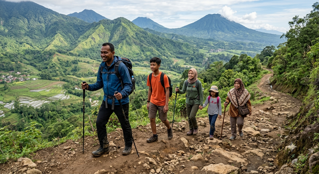 trekking keluarga sentul