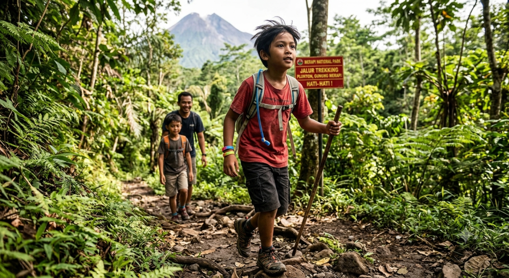 anak spesial adhd therpy alam dengan trekking ramah anak disentul